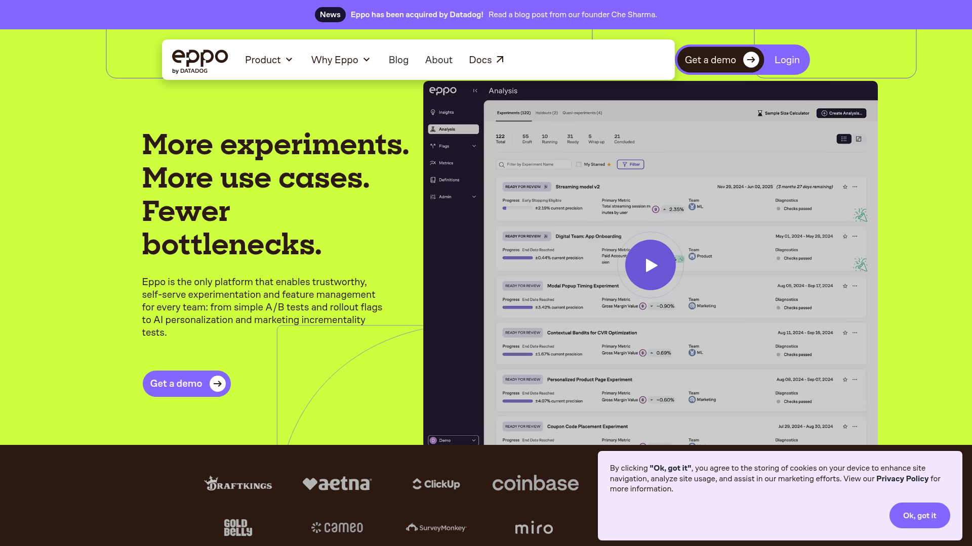 Eppo — Best for Data-Mature Organizations interface