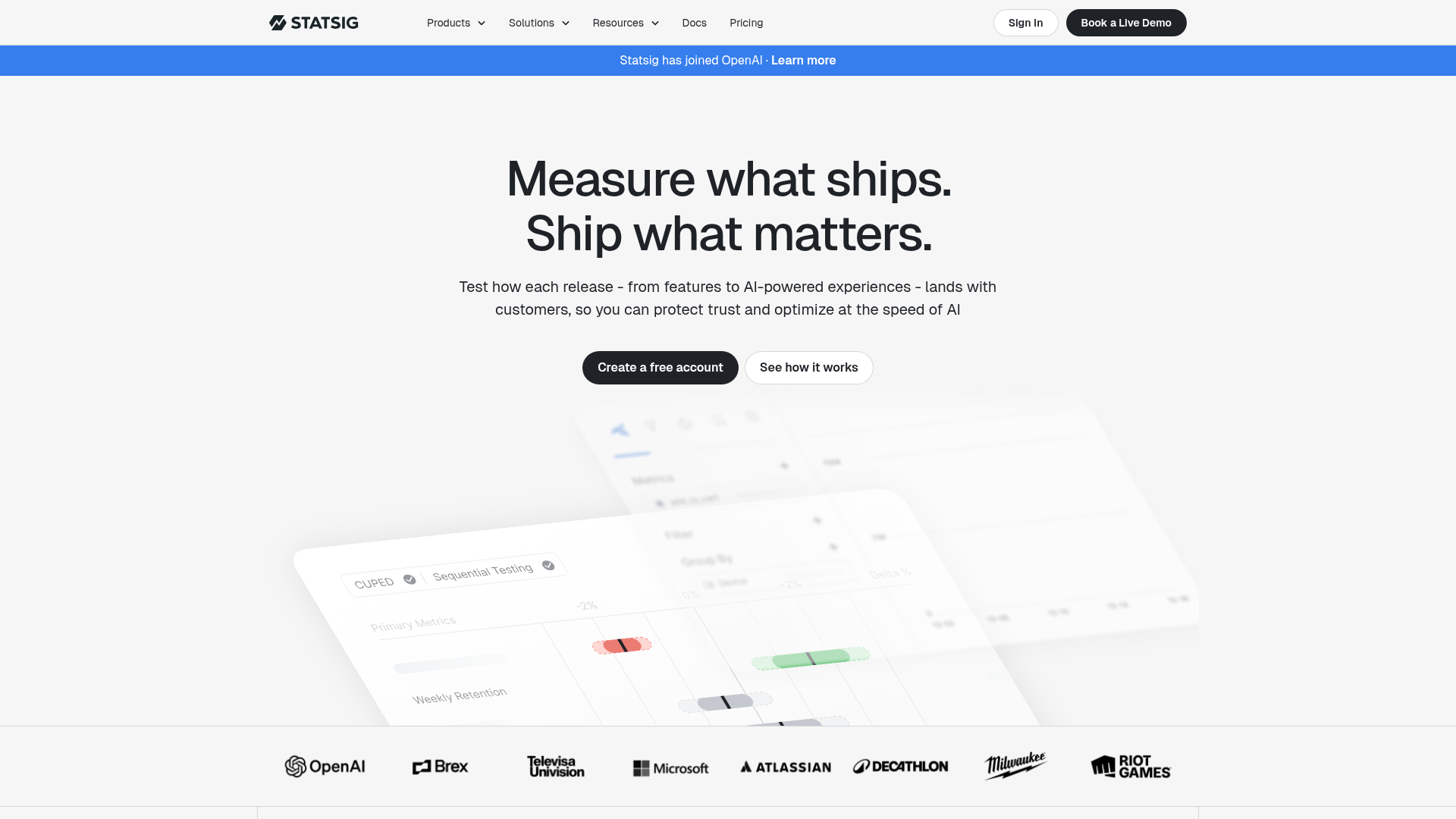 Statsig — Best Overall for Growth-Stage SaaS interface
