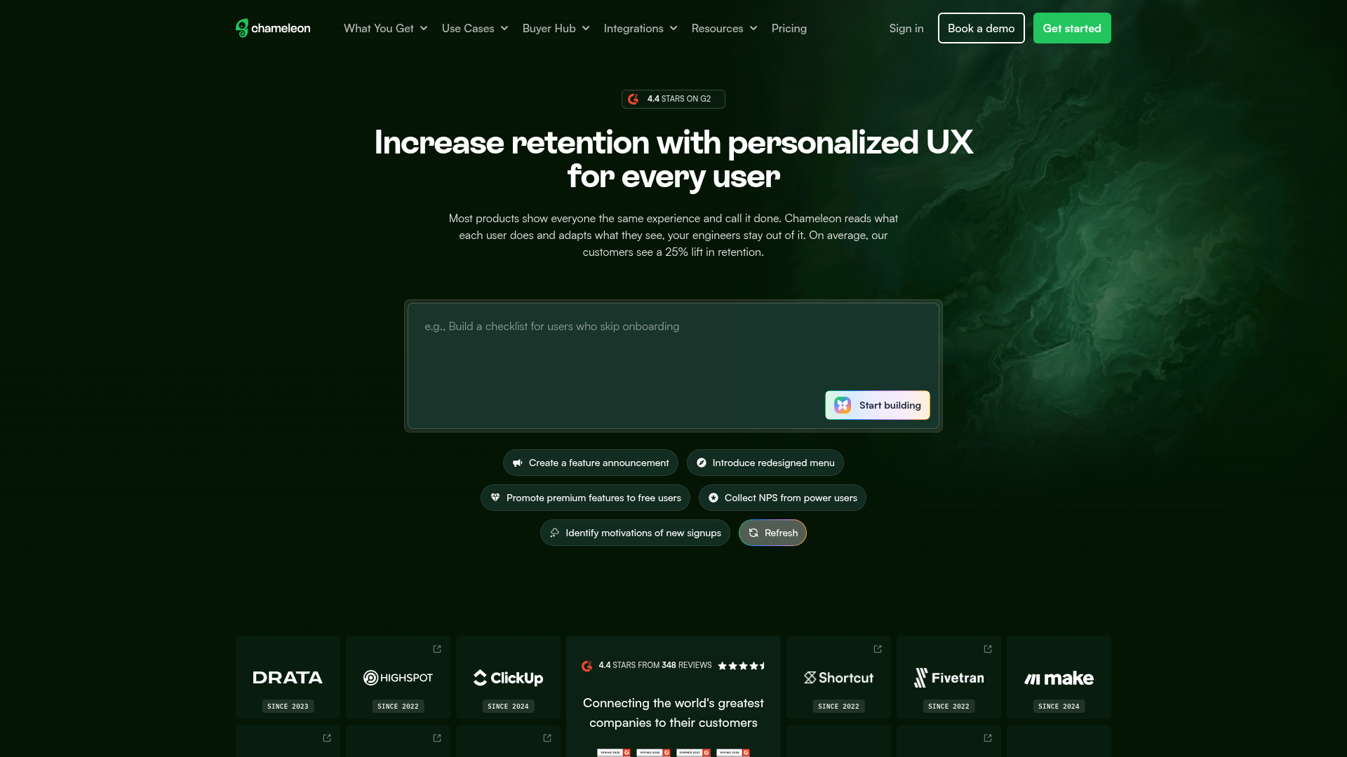Chameleon — Best for Design-Focused Teams interface