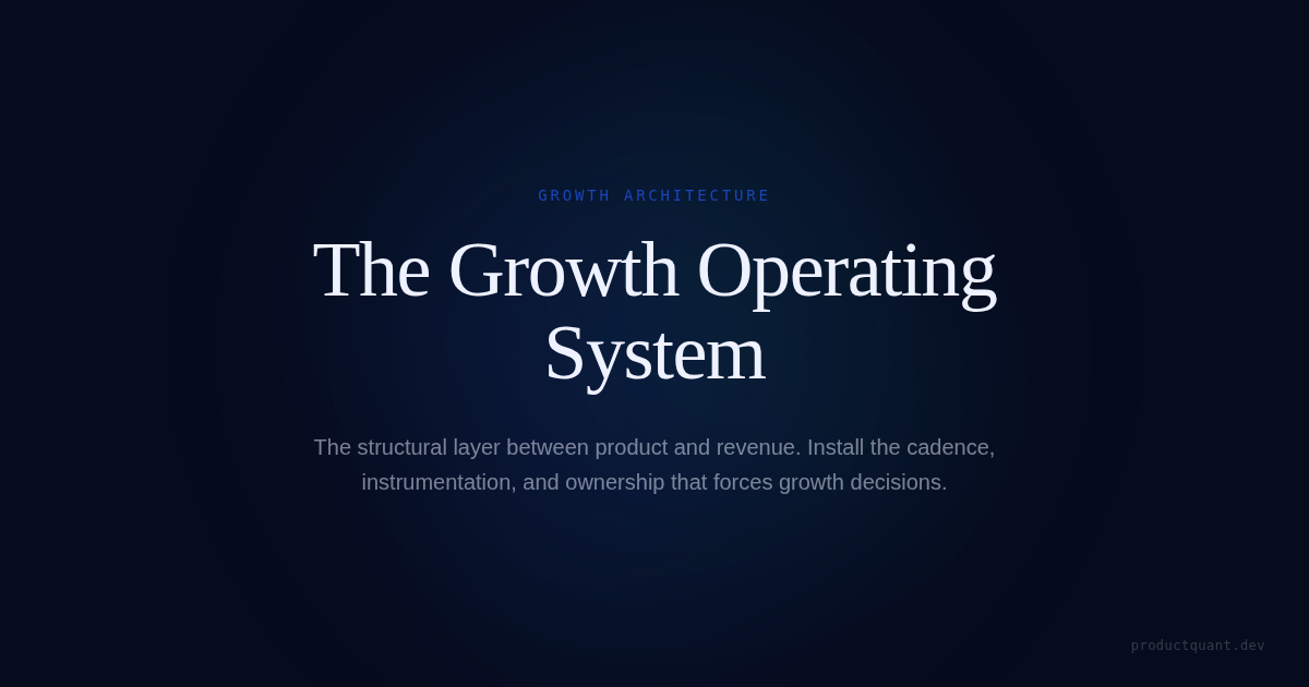 The Growth Operating System for B2B SaaS
