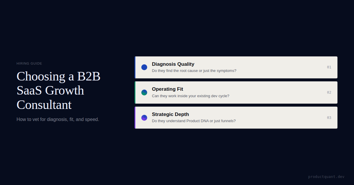 How to Choose a B2B SaaS Growth Consultant