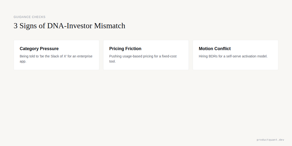 Guidance Checks: 3 Signs of DNA-Investor Mismatch