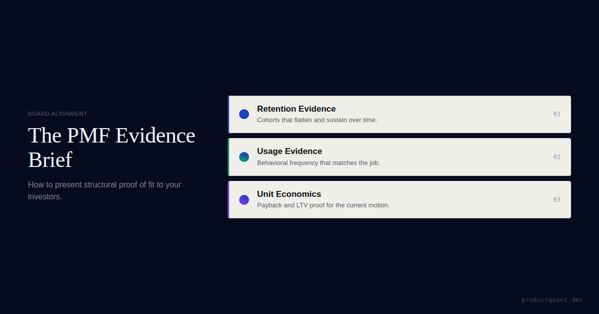 The PMF Evidence Brief: What Investors Want to See