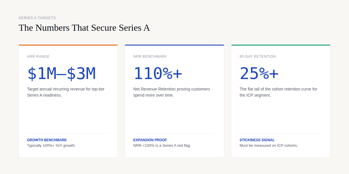 Series A PMF quantitative benchmarks