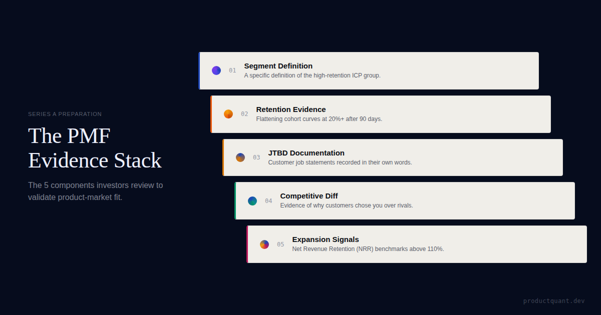 Series A PMF checklist: the 5-component evidence brief investors review