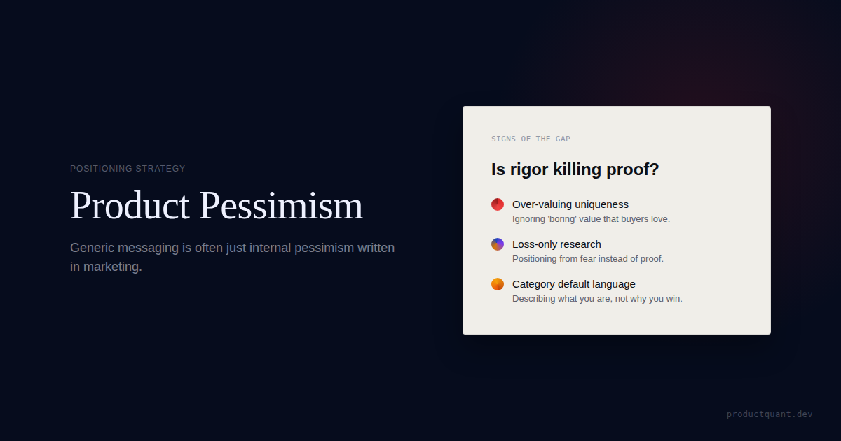 The Product Pessimism Problem: Why Your Team Keeps Missing Its Own Strengths