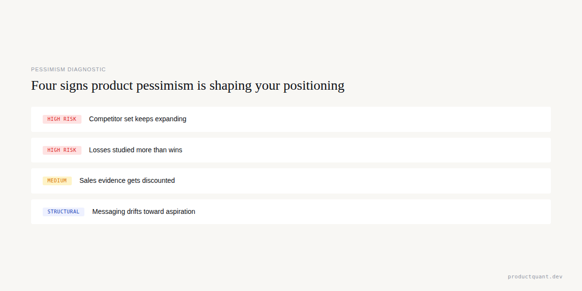 The Product Pessimism Problem: Why Your Team Keeps Missing Its Own Strengths