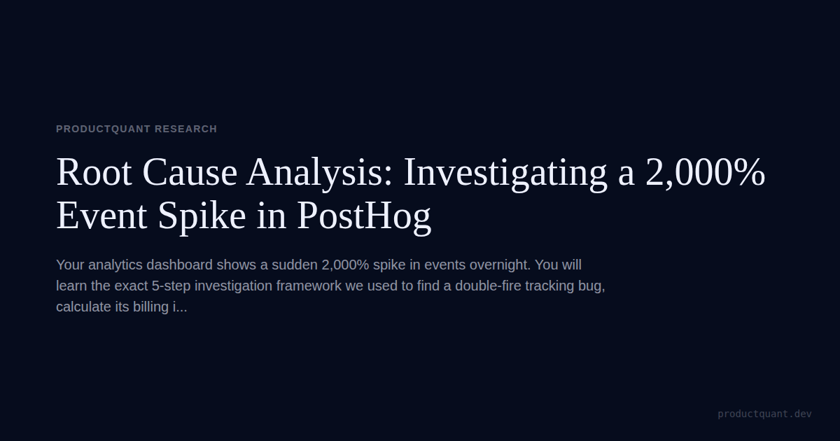 Root Cause Analysis: Investigating a 2,000% Event Spike in PostHog