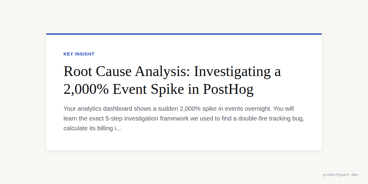 Root Cause Analysis: Investigating a 2,000% Event Spike in PostHog