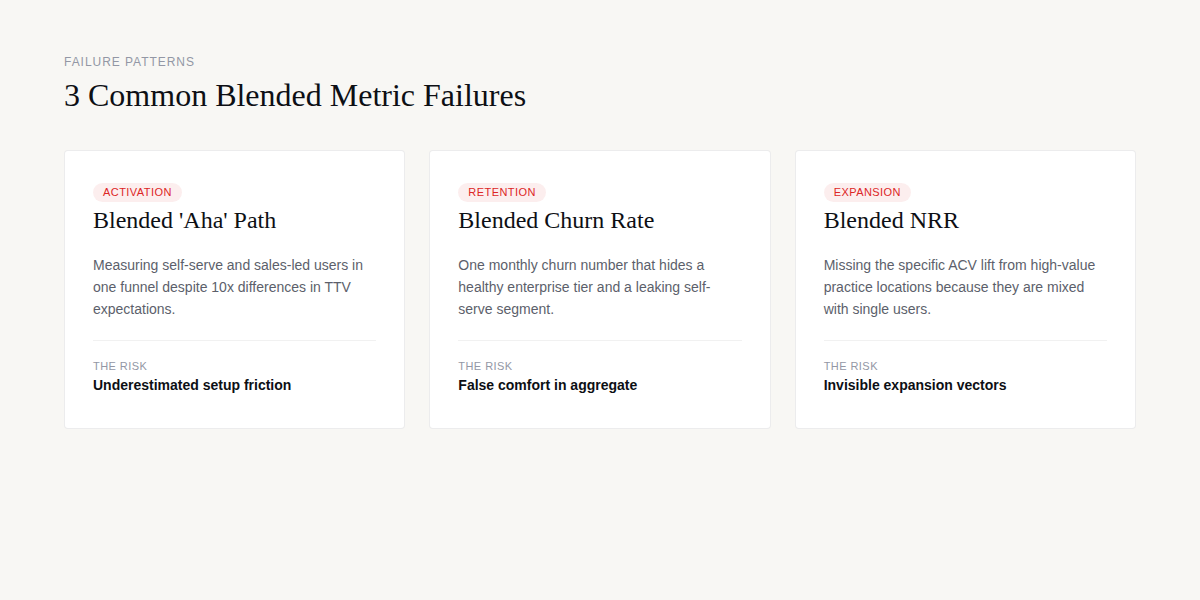 3 Common Blended Metric Failures: Activation, Retention, Expansion