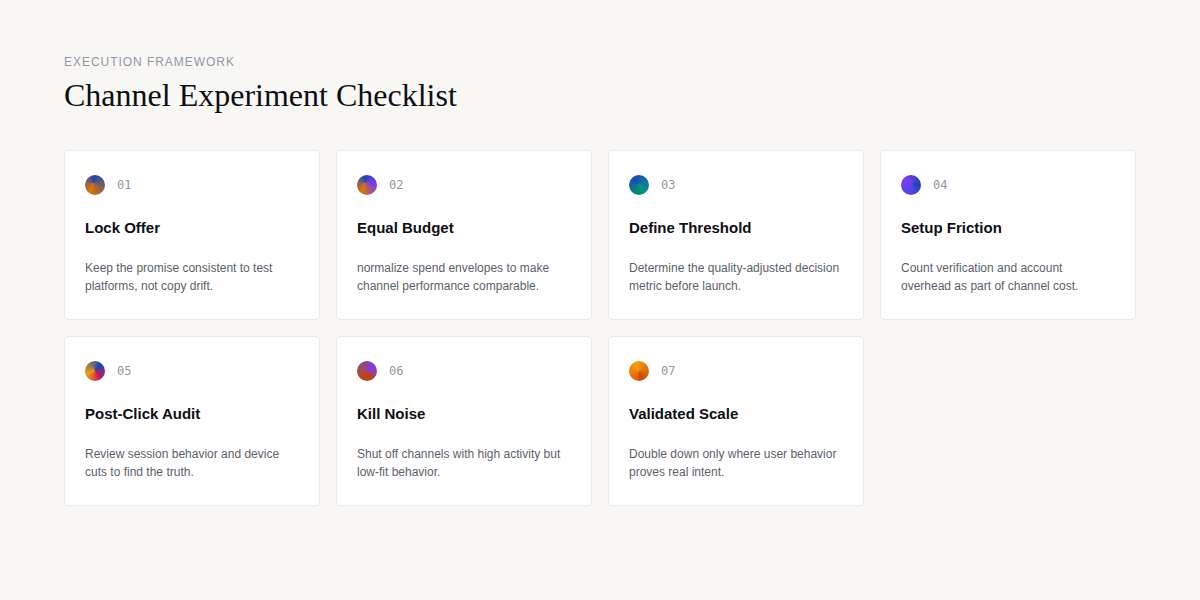 7-Step Channel Experiment Checklist