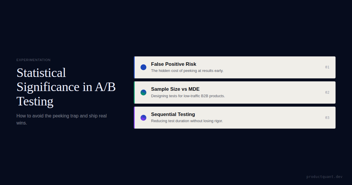 Statistical Significance in A/B Testing: A Practical Guide for SaaS Teams