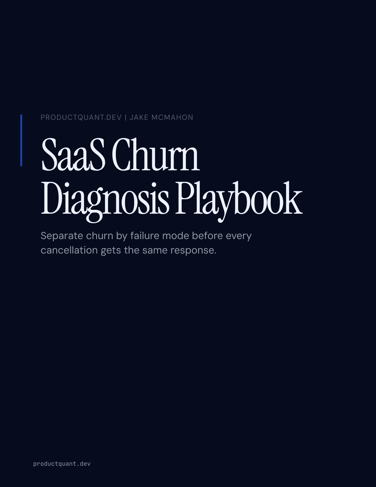 Churn Diagnosis Playbook cover