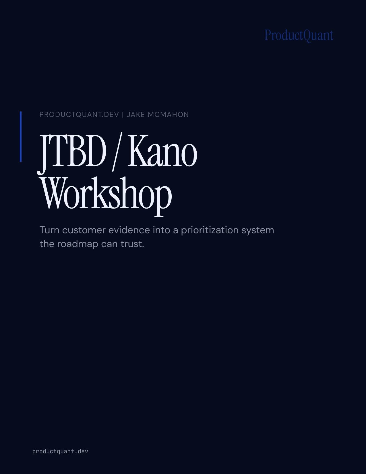 JTBD Kano Workshop cover