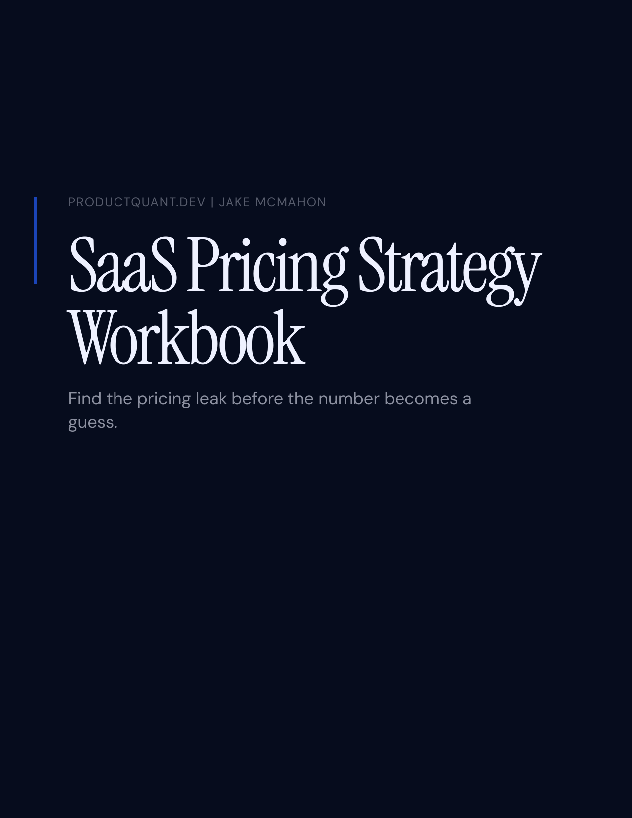 Pricing Strategy Workbook cover