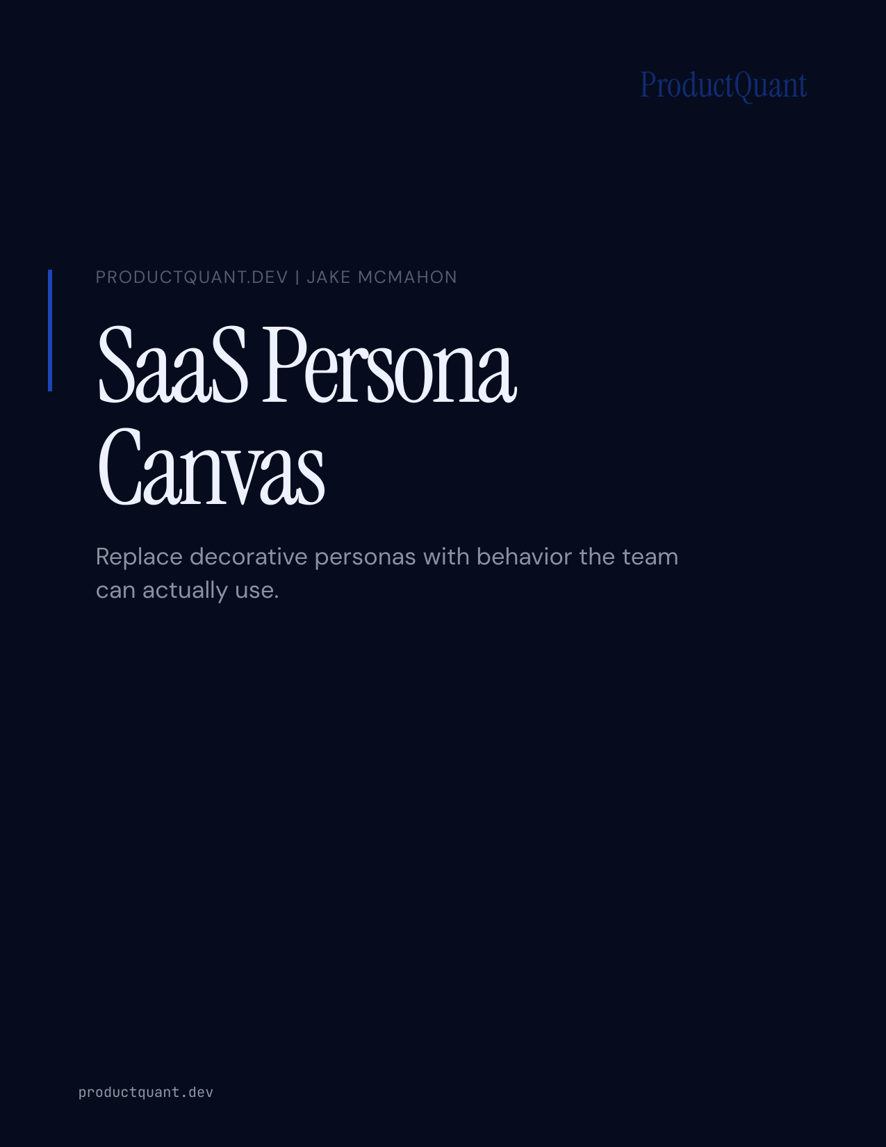 SaaS Persona Canvas cover
